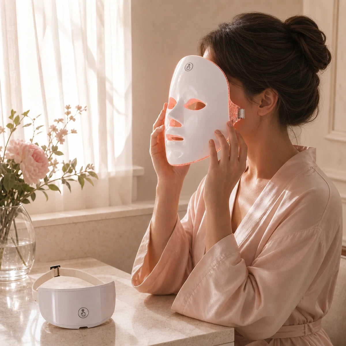 Masque Éclat : Luminescence LED Haute Couture